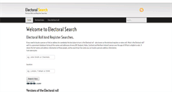 Desktop Screenshot of electoralsearch.com